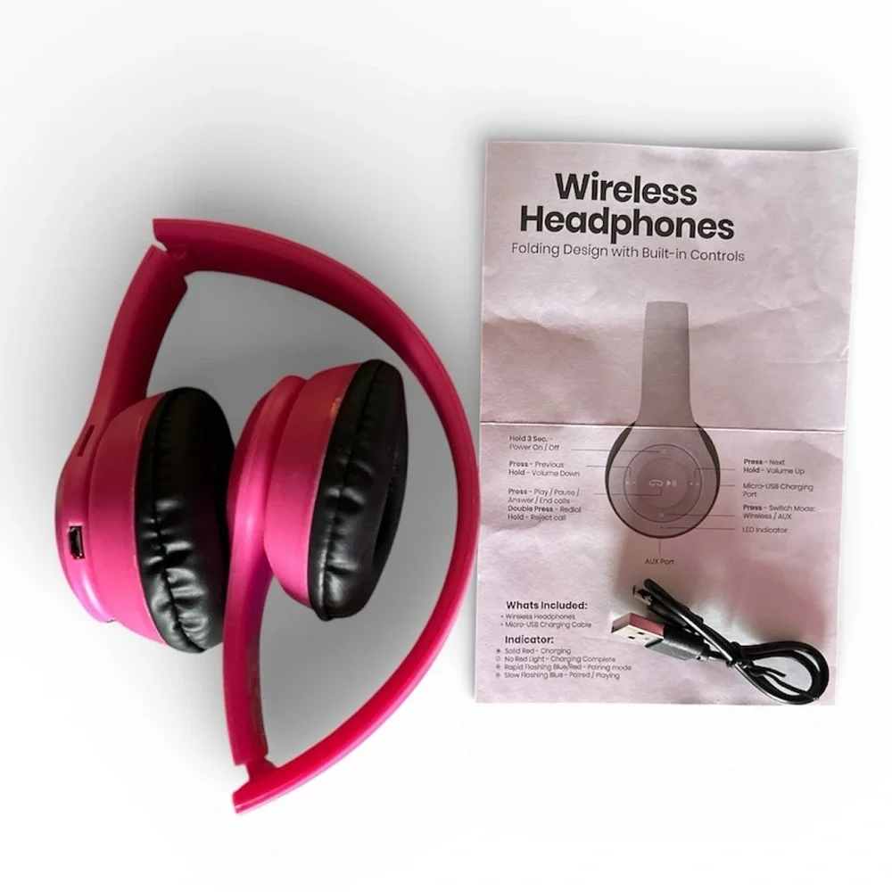 GEMS Pink Wireless Headphones - Picture 4 of 4